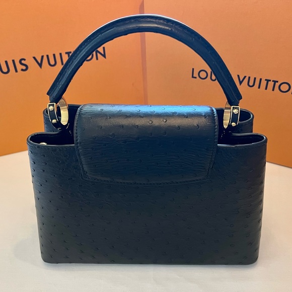 LV Capucines PM Black Ostrich - Picture 3 of 14